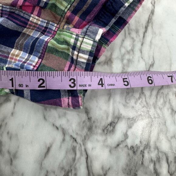 Janie and Jack Madras Plaid Baby Boy 3 6 M Shorts Patchwork - Picture 4 of 4